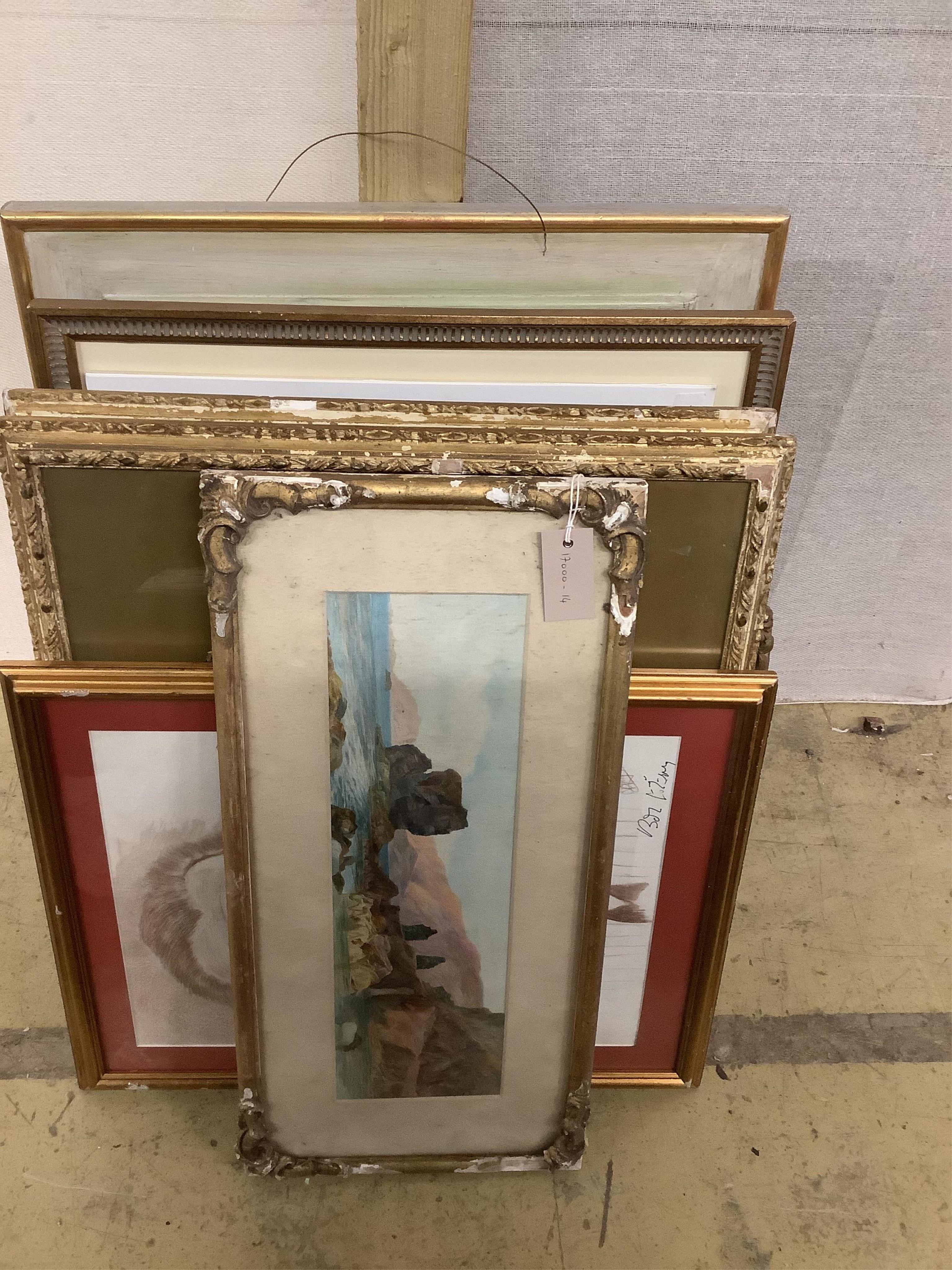 Assorted watercolours, oils and prints. Condition - fair